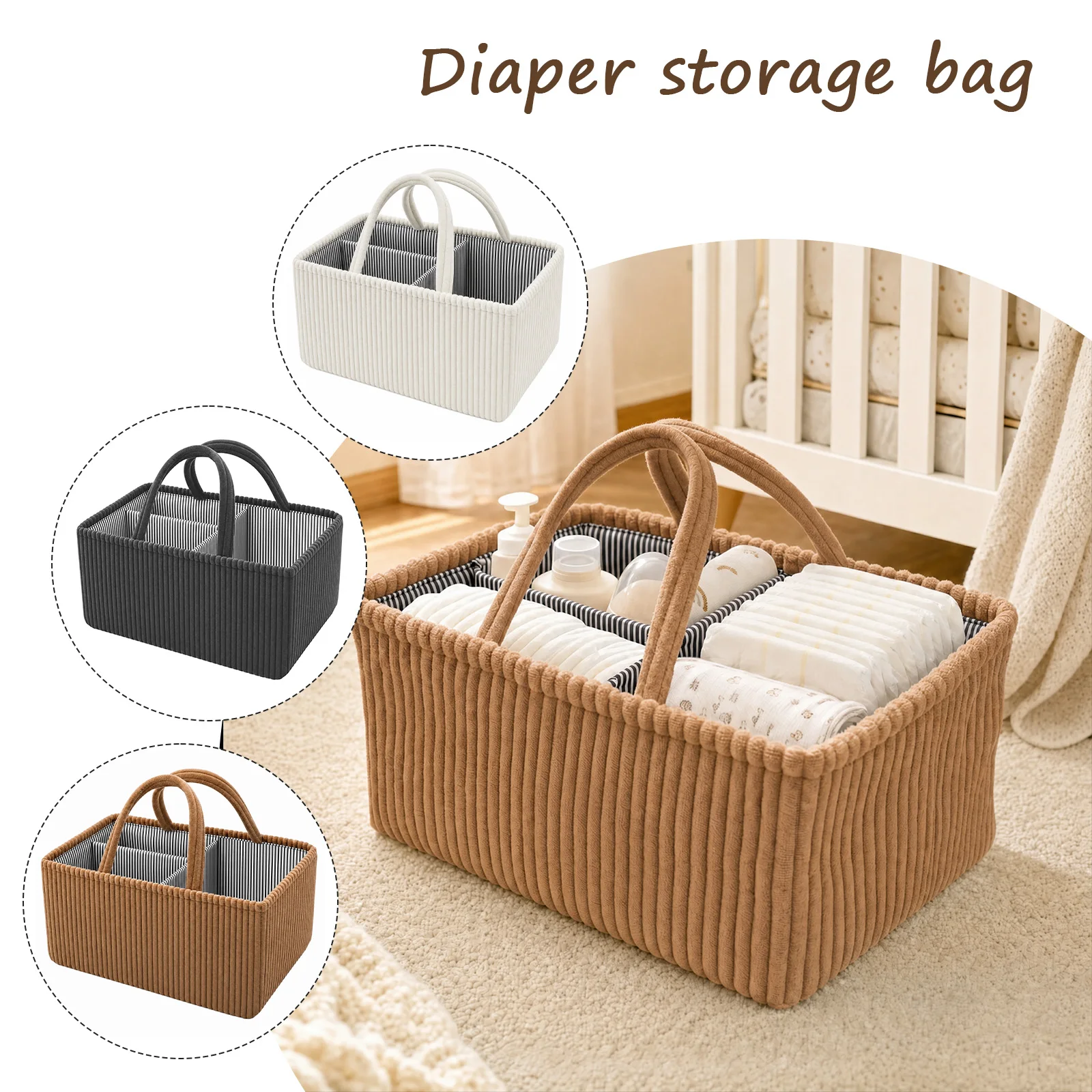 Baby Diaper Caddy Organizer Fo - огляд і ціна Baby Products Basket