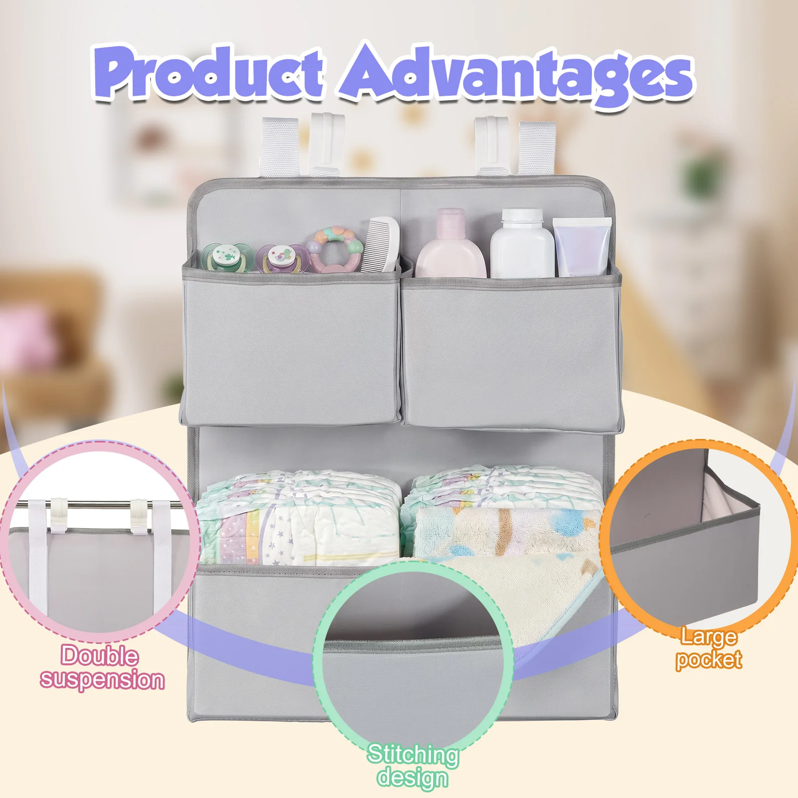 2 Tier Hanging Diaper Organize - огляд і ціна Baby Products Basket