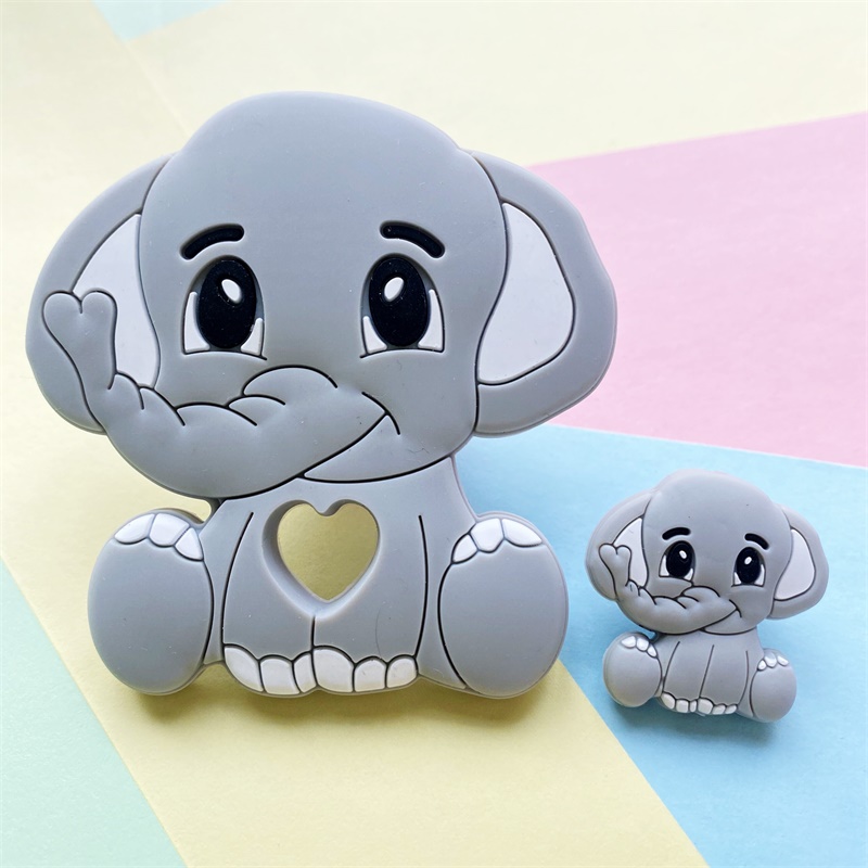 2pcs/Set Mini Silicone Elephan - огляд і ціна Baby Products Photos